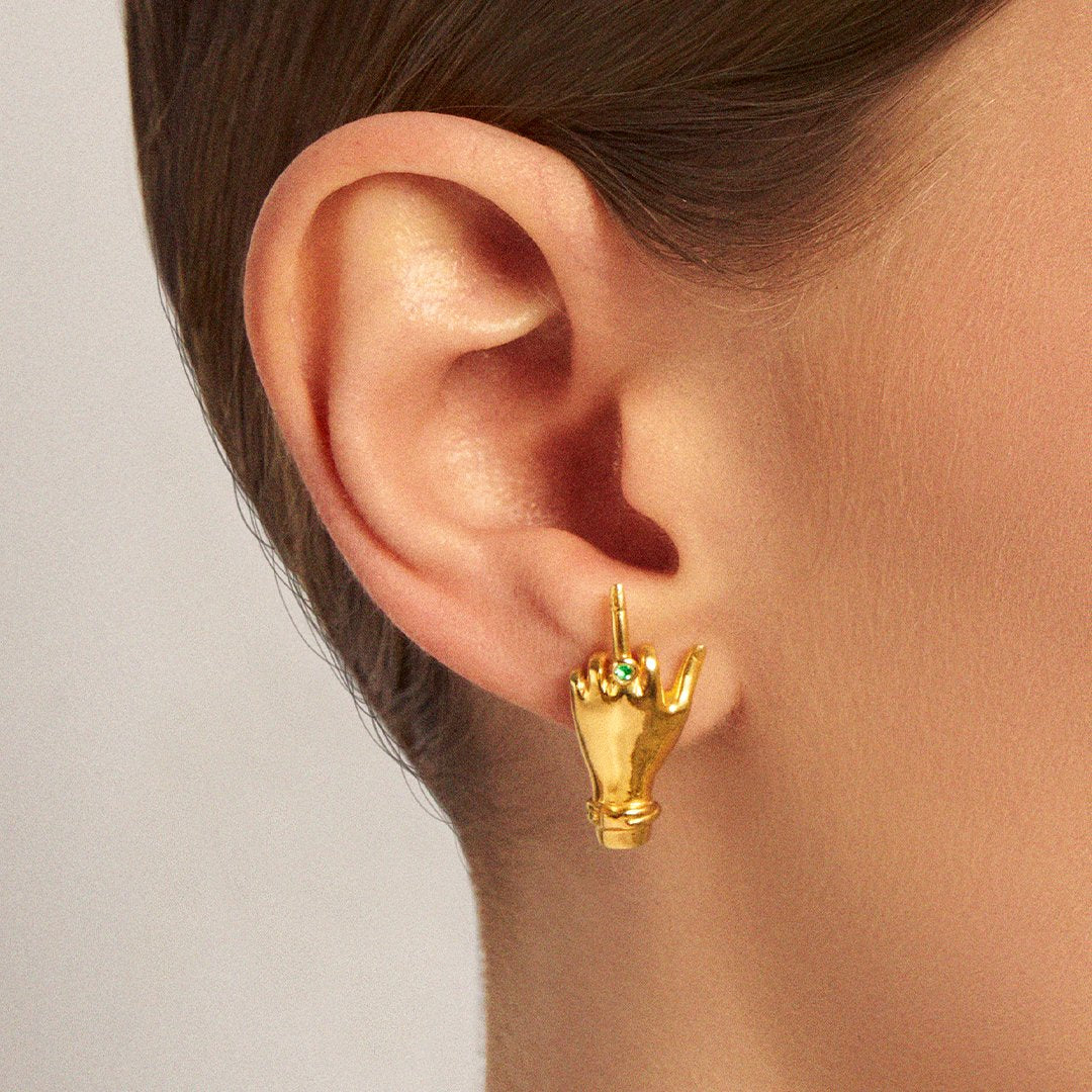 Paola Vilas Louise Sterling Silver figure stud earring