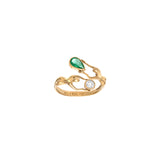 Nós Emerald and Diamond 18k Gold Ring