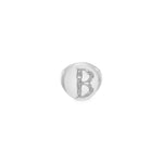 Sterling silver chevalier ring of the letter B