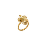 Pregnant woman ring in sterling silver with 18k gold plating