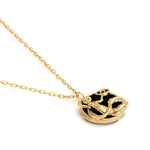 Paola Vilas zodiac necklace of Capricorn in sterling silver with 18k gold plating