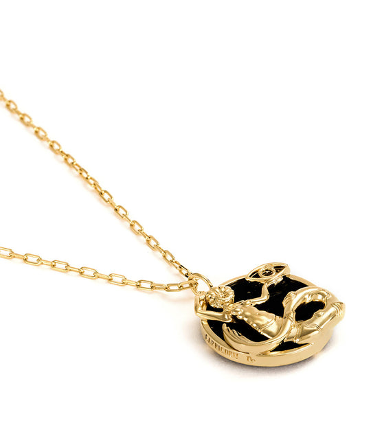 Paola Vilas zodiac necklace of Capricorn in sterling silver with 18k gold plating