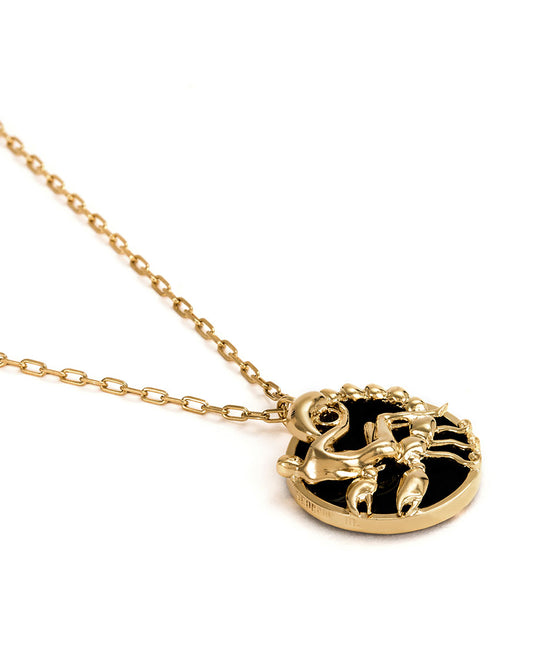 Paola Vilas zodiac necklace of Scorpio in sterling silver with 18k gold plating