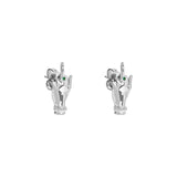 Paola Vilas middle finger earring in sterling silver and emeralds