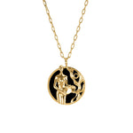 Aquarius sign necklace in sterling silver with 18k gold plating