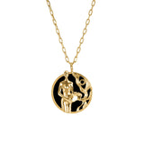 Aquarius sign necklace in sterling silver with 18k gold plating
