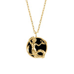 Capricorn sign necklace in sterling silver with 18k gold plating