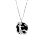Capricorn sign necklace in sterling silver