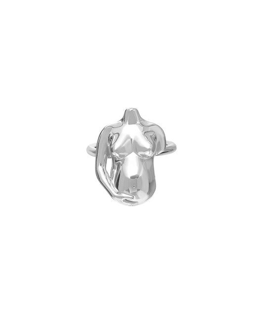 Sterling silver ring of a pregnant woman