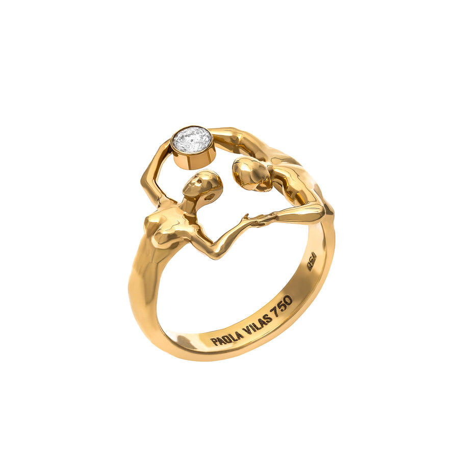 Sol Diamond 18k Gold Ring