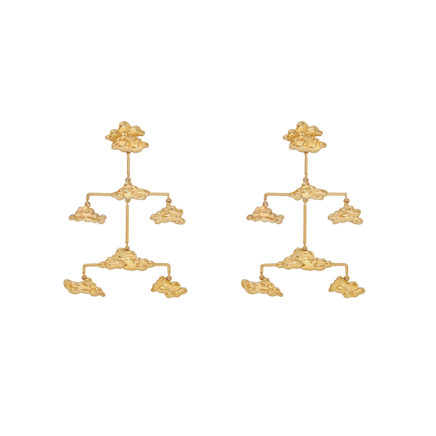Mobile Clouds Eugênia Earrings Gold Plated
